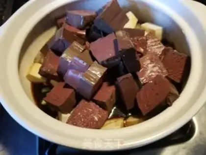Make Duck blood tofu step 10