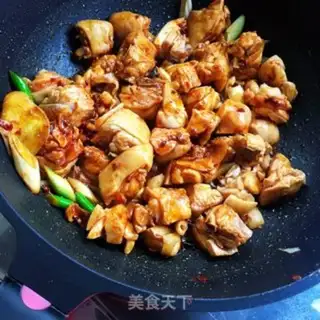 Make Spicy mushroom chicken line step 5
