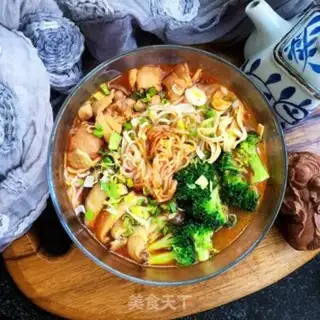Make Spicy mushroom chicken line step 13