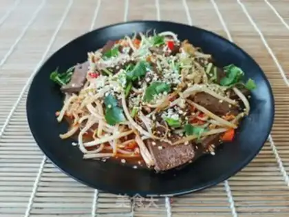 Make Pyramid green bean sprouts and duck blood step 3