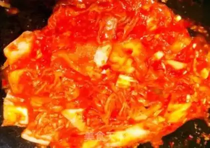 Make White mascara, sauerkraut, bean-curd soup step 4