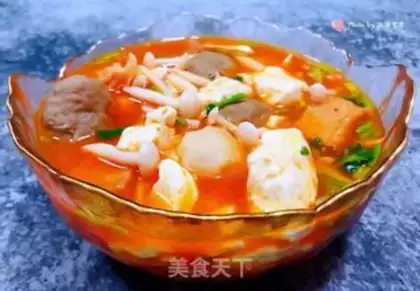 Make White mascara, sauerkraut, bean-curd soup step 10