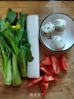 Make Ink fish ball pastry soup step 0