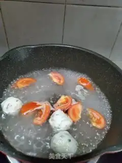 Make Ink fish ball pastry soup step 2