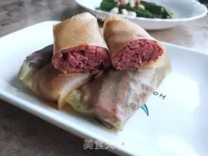 Make Pancake and beef step 8