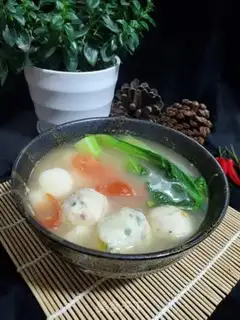 Make Ink fish ball pastry soup step 7