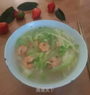 Make cucumber shrimp corn noodles step 6