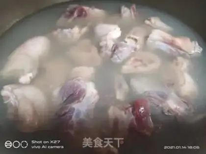 Make Red burning pig hoof step 1