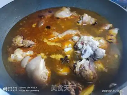 Make Red burning pig hoof step 7