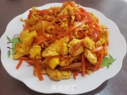 Make Carrot fried goose eggs step 5