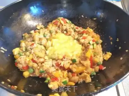 Make Pineapple rice step 11