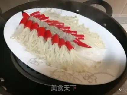Make ♪ Happy firecrackers and needle mushrooms ♪ step 7