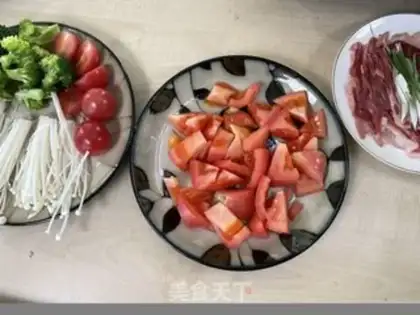 Make Tomato acid and lamb step 0