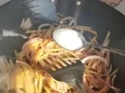 Make Potato fried onions step 9