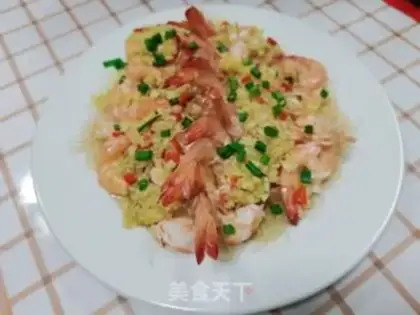 Make Garlic fan steamed shrimp step 9