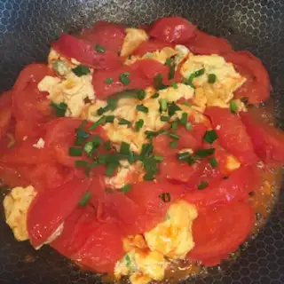Make Tomato fried eggs step 9