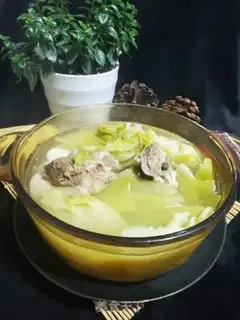 Make Pork bone mustard soup step 7