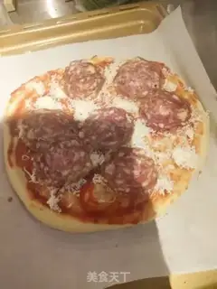 Make Salami pizza step 8