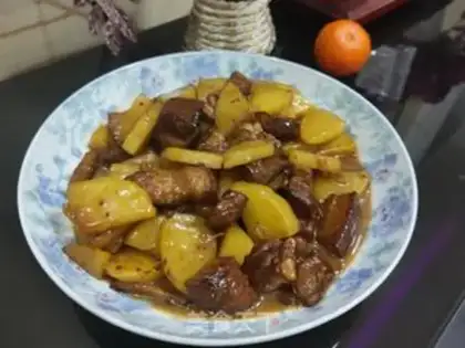 Make Five flowers with potatoes step 11