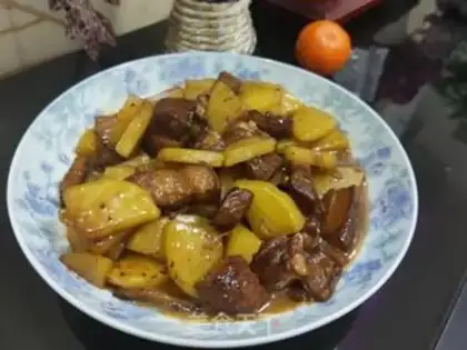 Make Five flowers with potatoes step 13