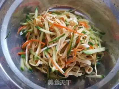 Make Dry tofu cucumber step 3