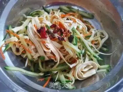 Make Dry tofu cucumber step 4
