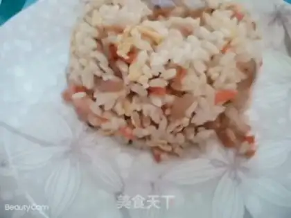 Make Onion radish egg fried rice step 8