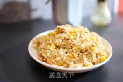 Make Chicken corn fried rice step 7
