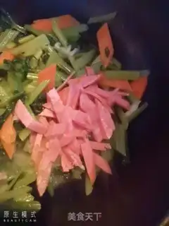 Make Celery fried sausage step 6
