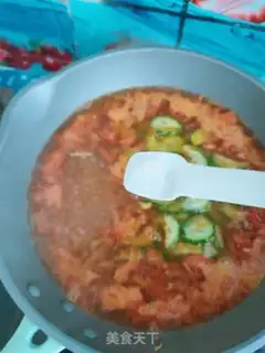 Make Cucumber tomato egg soup step 6