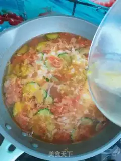 Make Cucumber tomato egg soup step 8