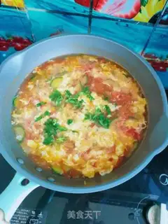 Make Cucumber tomato egg soup step 10