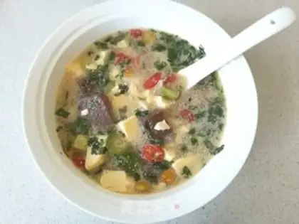 Make Soy milk eggs and duck tofu soup step 5