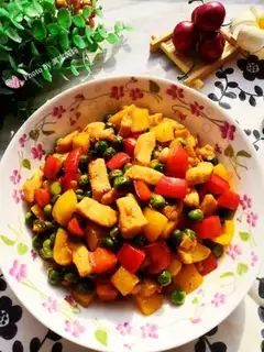 Make A green pepper bowl and a fried chicken step 13