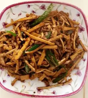 Make Soy-dried little fried meat step 6