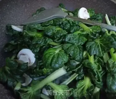 Make Crushed vegetables and round mushrooms step 2