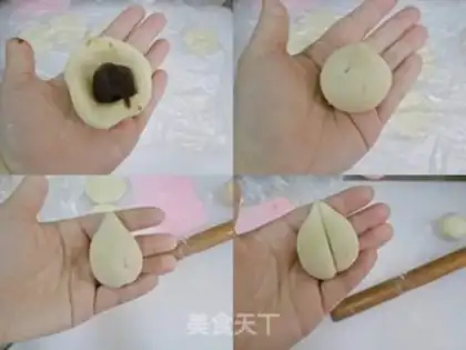 Make Milky peach buns step 5
