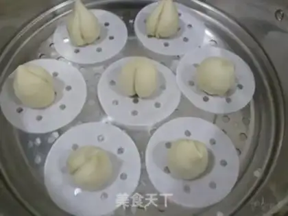 Make Milky peach buns step 6