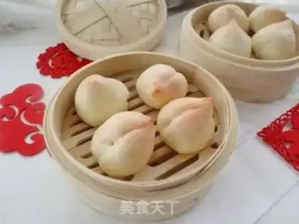 Make Milky peach buns step 12