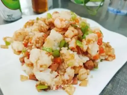 Make Shrimp sausages and rice step 12