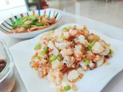 Make Shrimp sausages and rice step 13