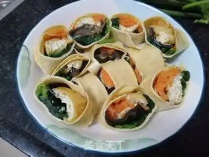 Make Vegetable bean roll step 9