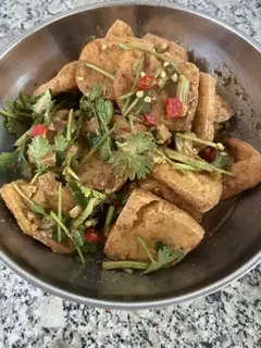 Make A simple version of fried tofu step 17