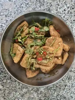 Make A simple version of fried tofu step 18