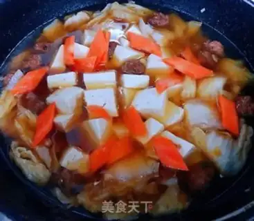 Make Bean bean-curd carrot-ball soup step 9