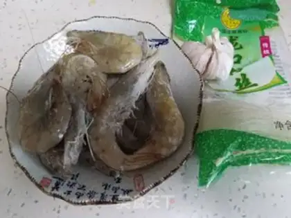 Make Garlic fan steamed shrimp step 0