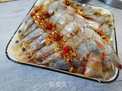 Make Garlic fan steamed shrimp step 9