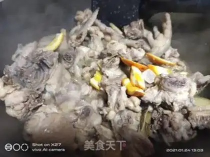 Make Chicken-cooked tea mushrooms step 6