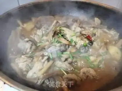 Make Chicken-cooked tea mushrooms step 10