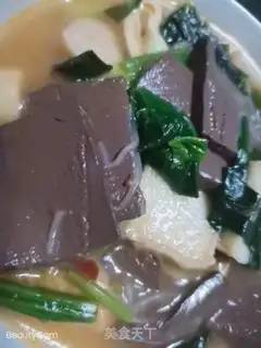 Make Duck blood fan soup step 6
